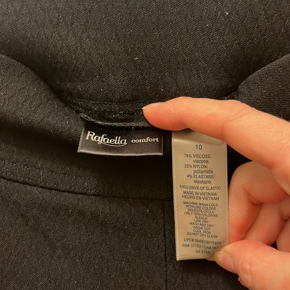 Rafaella comfort textured black dress pants size 10 - Picture 2 of 7